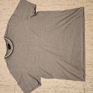 Bugatchi Pin Stripe Crewneck Cotton T-Shirt Gray And White